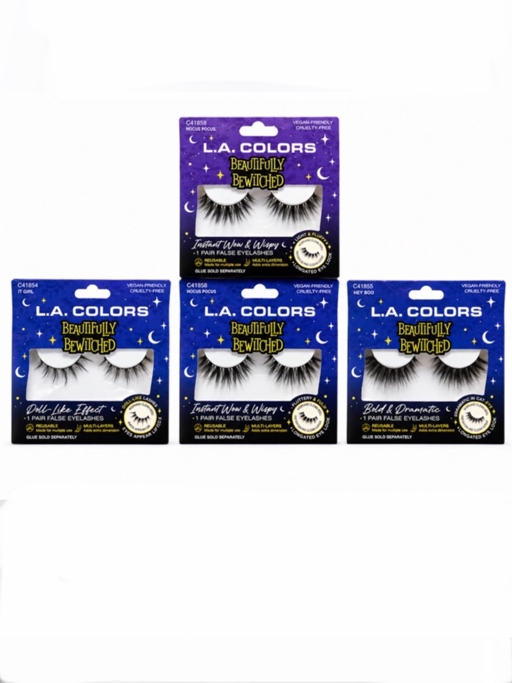 L.A. Colors Beautifully Bewitched False Eyelashes - Pick 1 Per Order